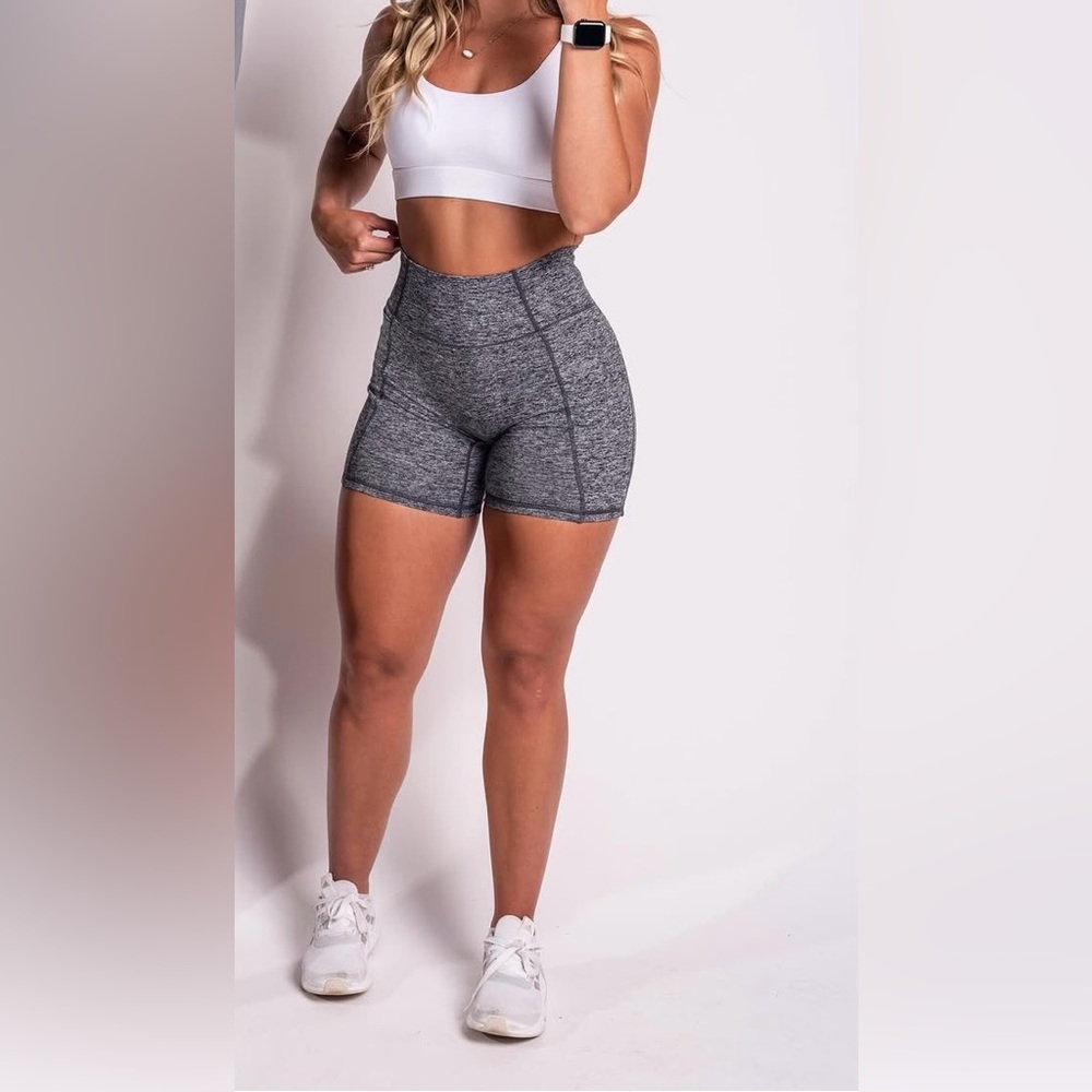Gray Ptula bare shorts with a